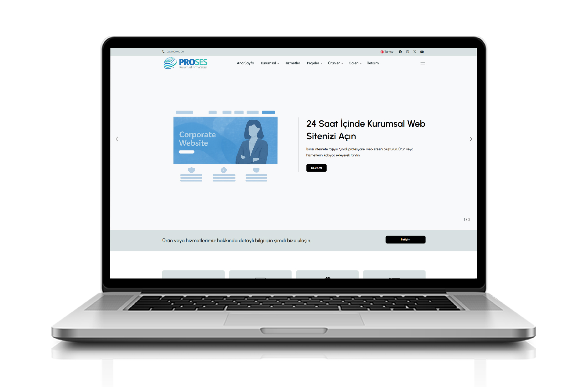 Kurumsal Web Sitesi - Process