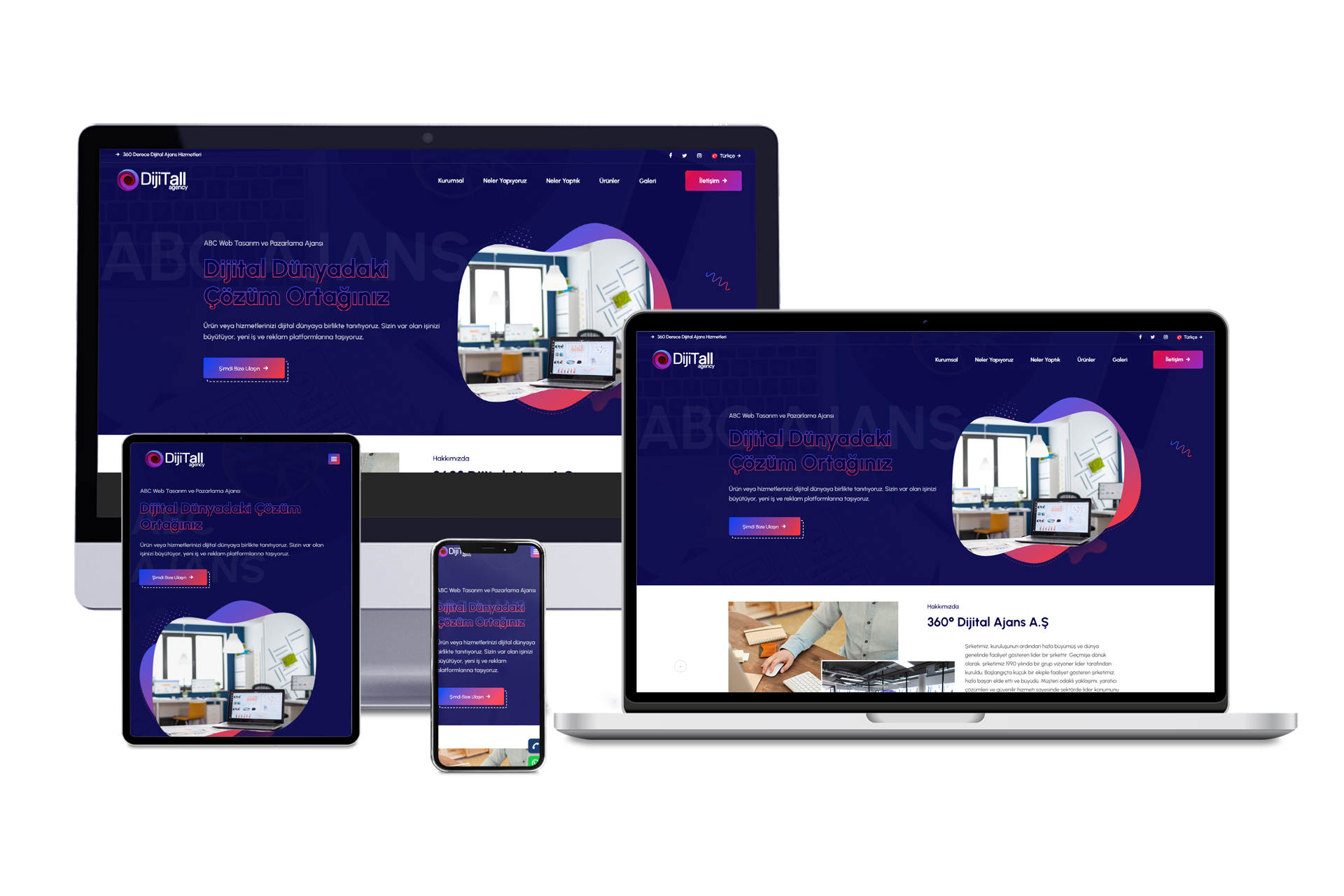 Dijital Ajans & Web Tasarımcı Sitesi - DijiTall