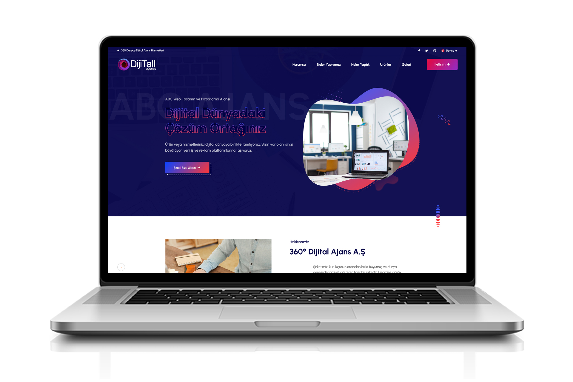 Dijital Ajans & Web Tasarımcı Sitesi - DijiTall