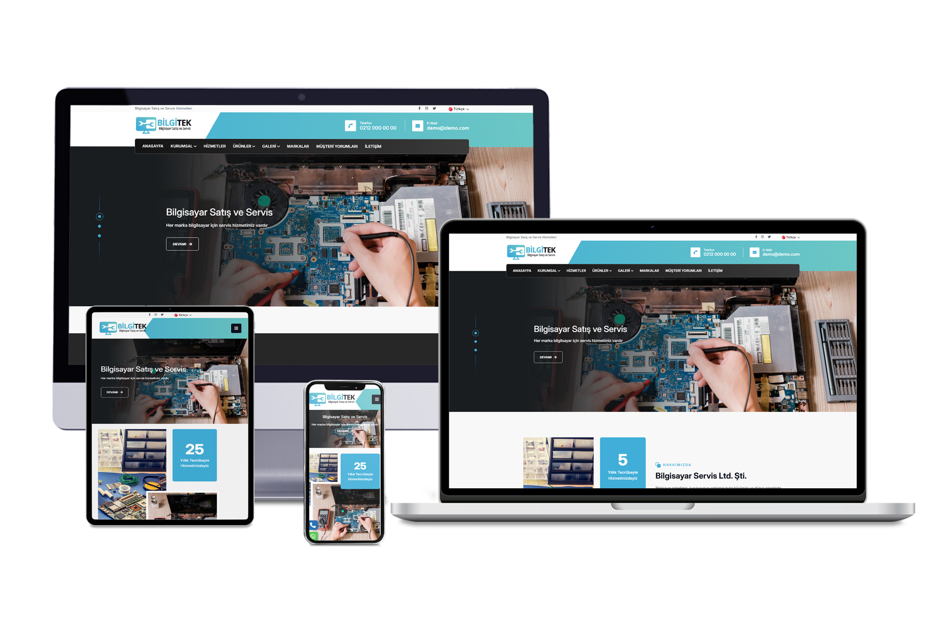 Bilgisayar Servisi Web Sitesi - Techno