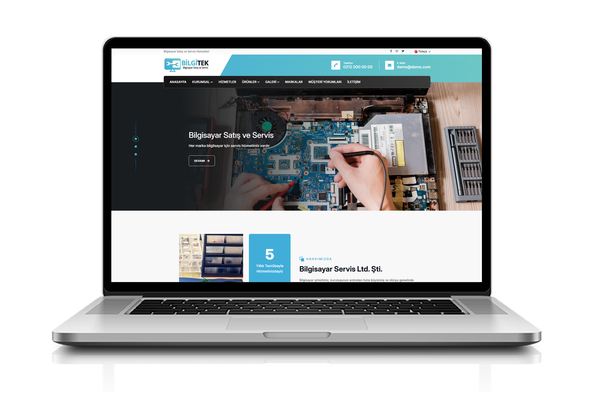 Bilgisayar Servisi Web Sitesi - Techno