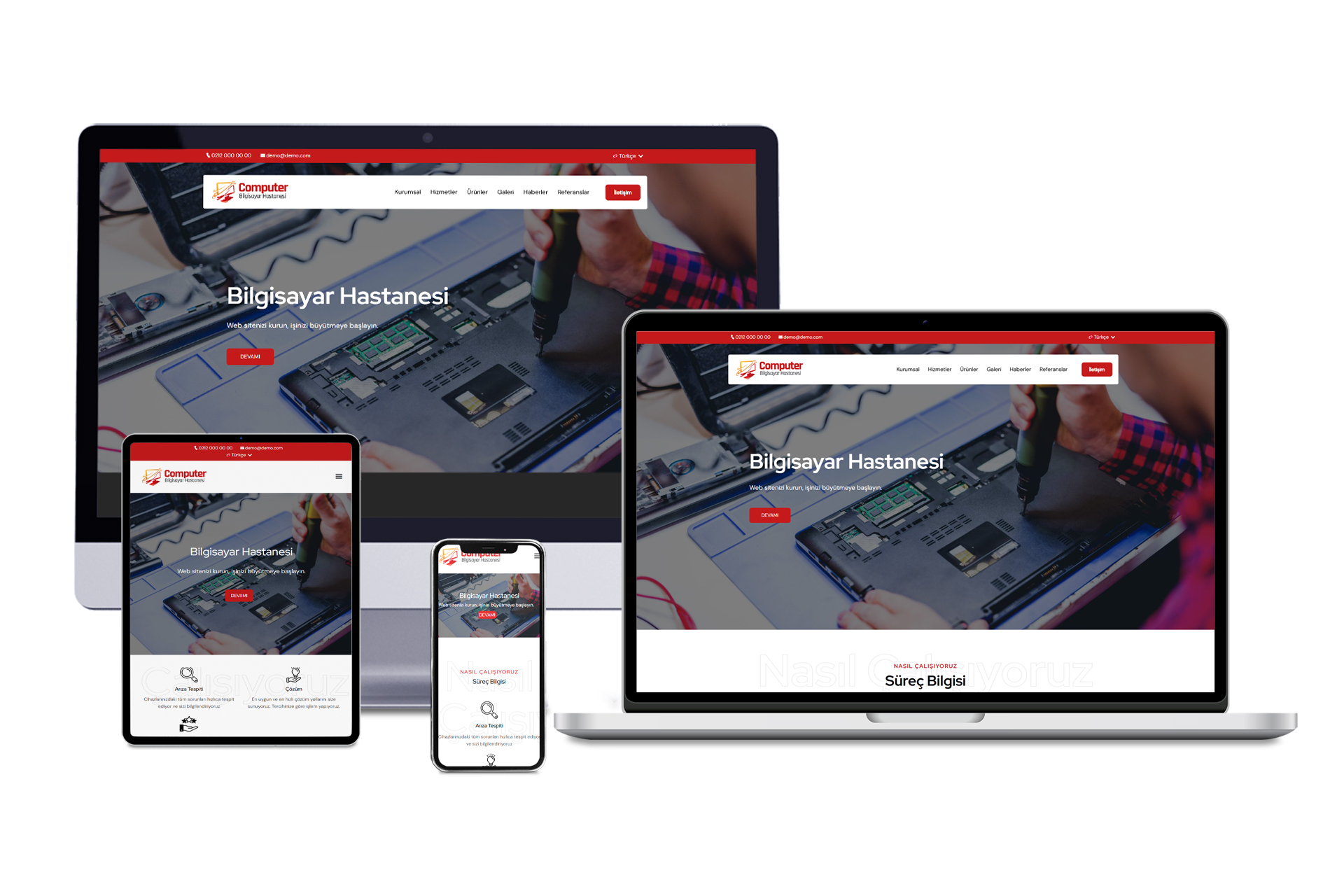 Bilgisayar Servisi Web Sitesi - Computer