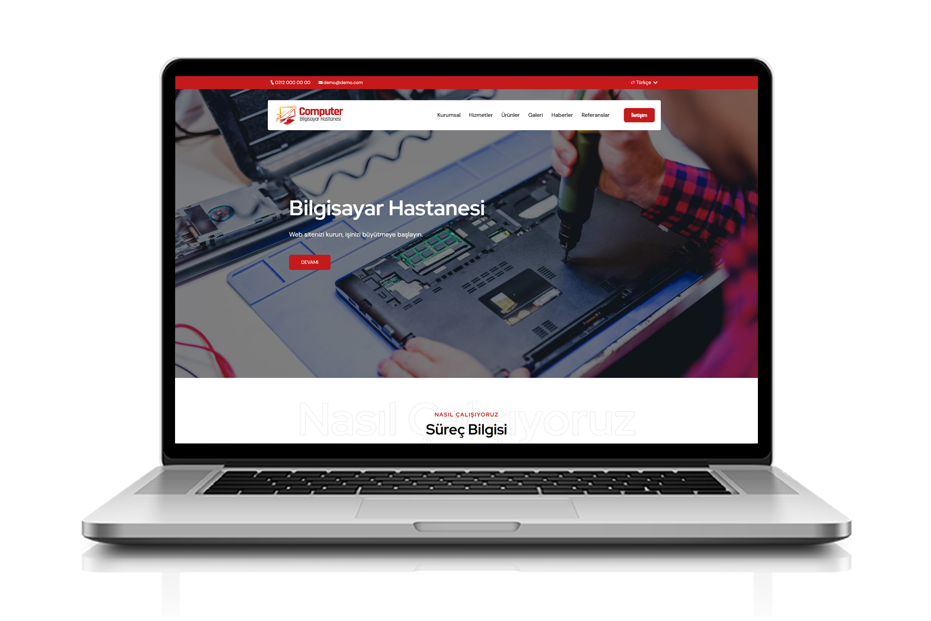 Bilgisayar Servisi Web Sitesi - Computer