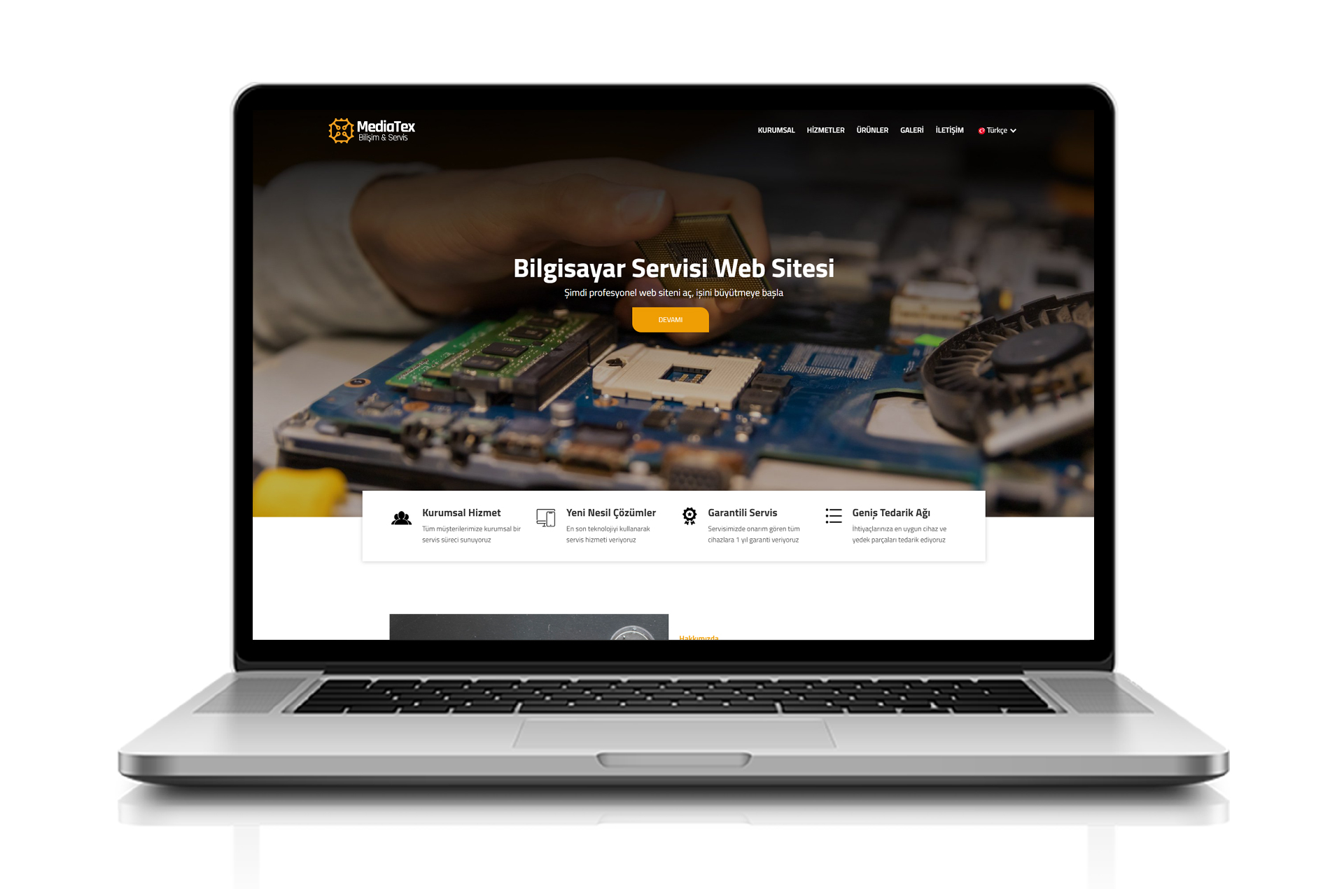 Bilgisayar Servisi Web Sitesi - MediaTex